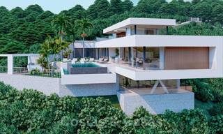 Innovatieve nieuwbouwvilla te koop, passend in de geweldige natuurlijke omgeving, unieke kijk op het berglandschap en de Middellandse Zee, in een gated resort in Benahavis - Marbella 40532 