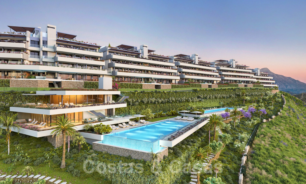Nieuwe, moderne, luxe appartementen te koop met panoramisch zeezicht in Marbella - Benahavis 41176
