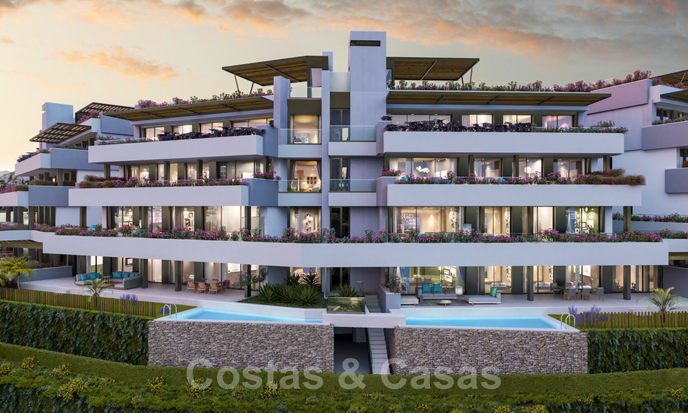 Nieuwe, moderne, luxe appartementen te koop met panoramisch zeezicht in Marbella - Benahavis 41178