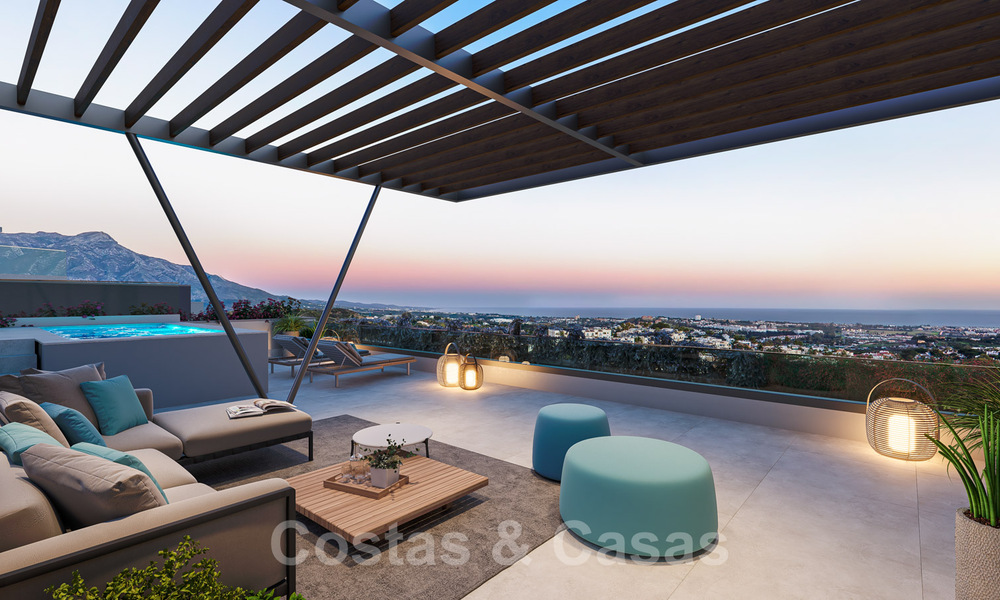 Nieuwe, moderne, luxe appartementen te koop met panoramisch zeezicht in Marbella - Benahavis 41203