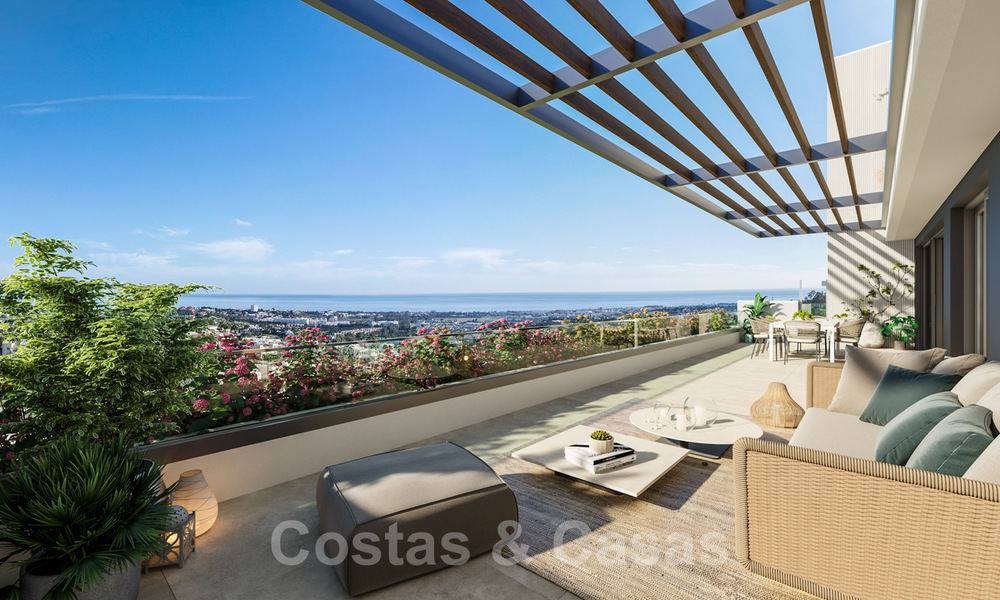 Nieuwe, moderne, luxe appartementen te koop met panoramisch zeezicht in Marbella - Benahavis 41206