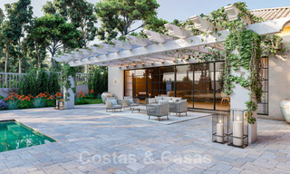 Mondaine, luxueuze villa te koop in eigentijdse stijl, op loopafstand van alle voorzieningen en de stranden van de Golden Mile, Marbella 43183 