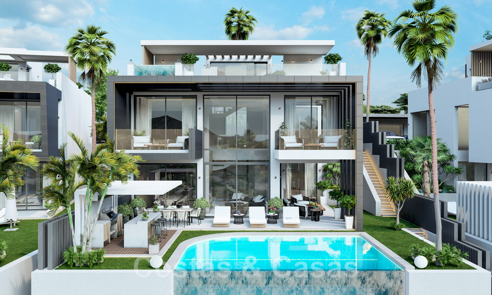 Nieuwe, moderne, luxevilla’s te koop met jacuzzi op het solarium, in een exclusieve golfwijk in Benahavis - Marbella 43417