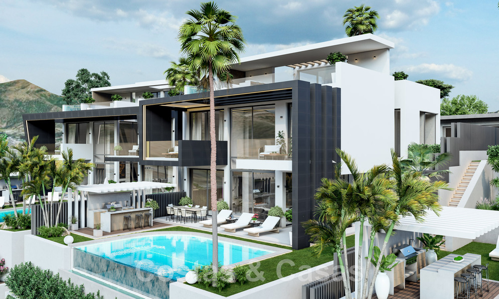 Nieuwe, moderne, luxevilla’s te koop met jacuzzi op het solarium, in een exclusieve golfwijk in Benahavis - Marbella 43418
