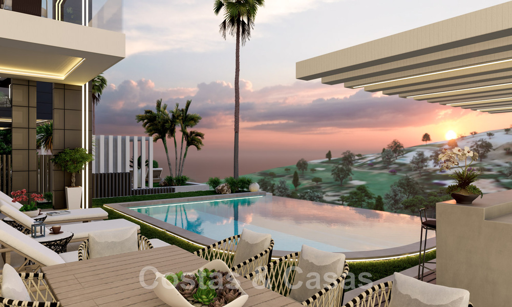 Nieuwe, moderne, luxevilla’s te koop met jacuzzi op het solarium, in een exclusieve golfwijk in Benahavis - Marbella 43423
