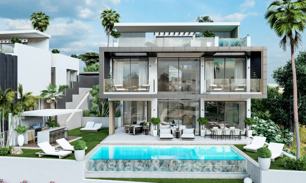 Nieuwe, moderne, luxevilla’s te koop met jacuzzi op het solarium, in een exclusieve golfwijk in Benahavis - Marbella 43425