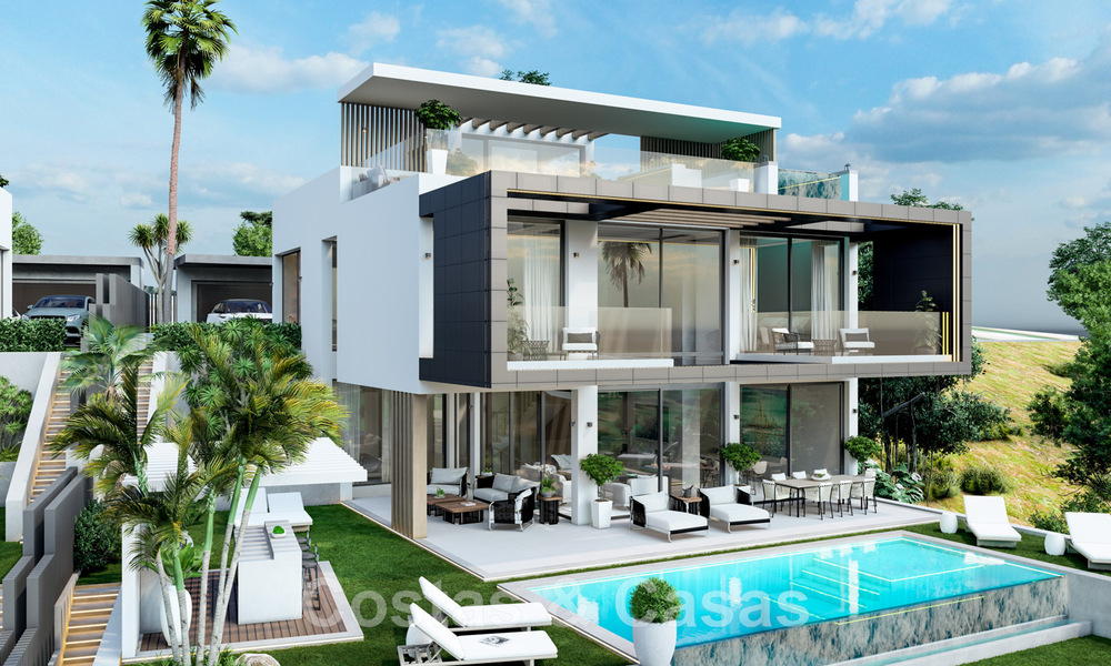 Nieuwe, moderne, luxevilla’s te koop met jacuzzi op het solarium, in een exclusieve golfwijk in Benahavis - Marbella 43427