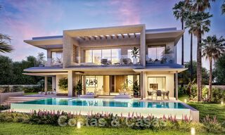 Nieuwe, modernistische luxevilla’s te koop, met veel privacy en zeezicht, in een gated community gelegen in de heuvels van Marbella 52437 