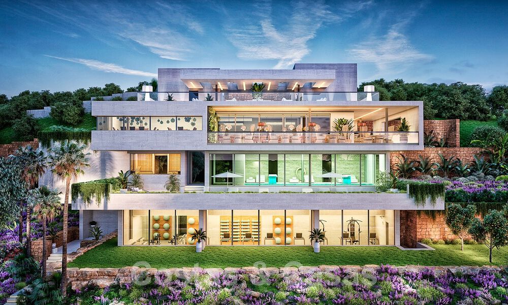 Nieuwe, modernistische luxevilla’s te koop, met veel privacy en zeezicht, in een gated community gelegen in de heuvels van Marbella 52445