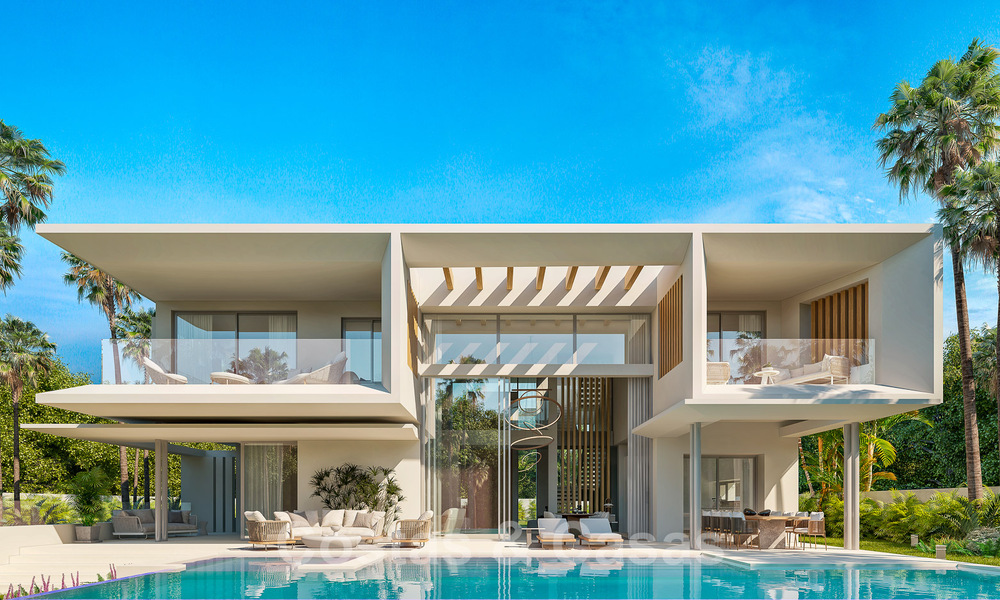 Nieuwe, modernistische luxevilla’s te koop, met veel privacy en zeezicht, in een gated community gelegen in de heuvels van Marbella 52449