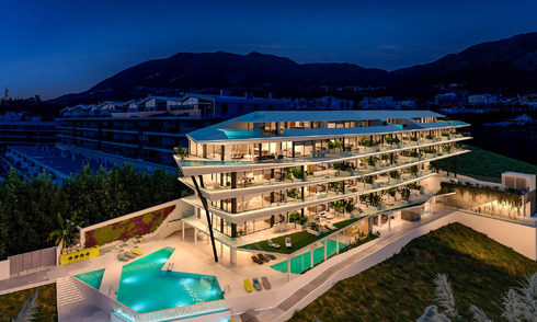 Duurzame luxe appartementen te koop op toplocatie met panoramisch zeezicht gesitueerd tussen Benalmadena en Fuengirola - Costa del Sol 51370