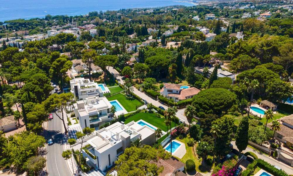 Indrukwekkende, moderne luxevilla met prachtig uitzicht op zee te koop in een begeerde urbanisatie op de Golden Mile van Marbella 44547
