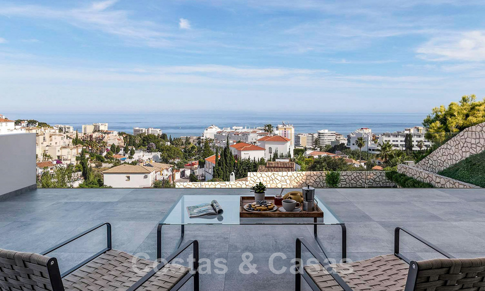Nieuwe, modernistische designvilla te koop, met fenomenaal zeezicht op loopafstand van het strand in Benalmadena, Costa del Sol 44581
