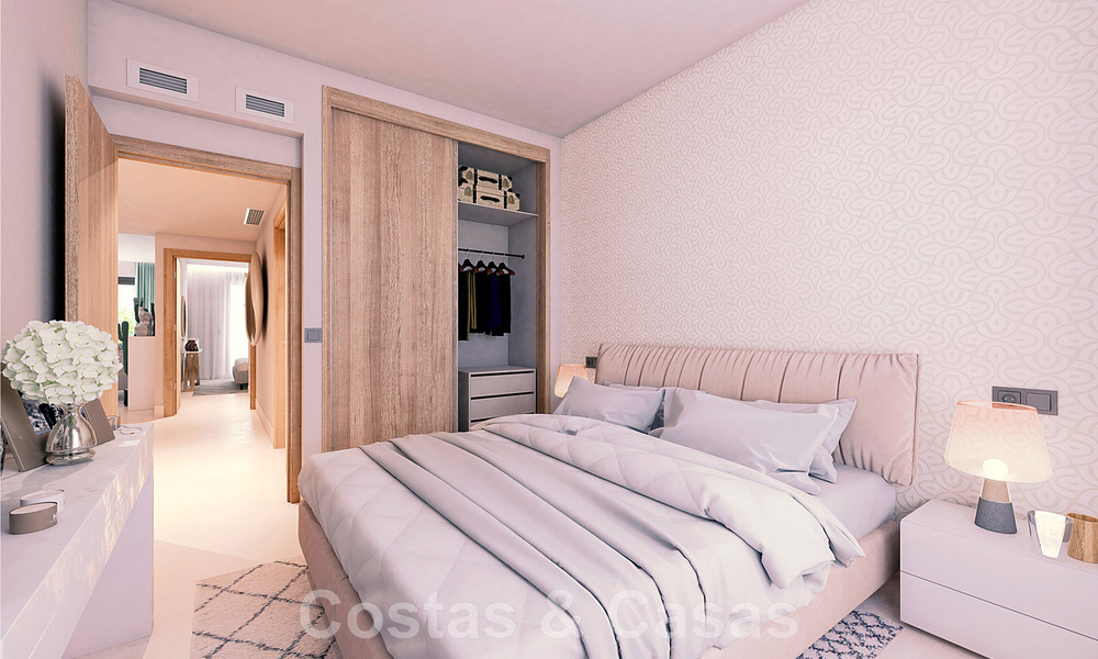 Nieuwe, eigentijdse, luxe appartementen te koop met zeezicht op loopafstand van het strand in Casares, Costa del Sol 44517