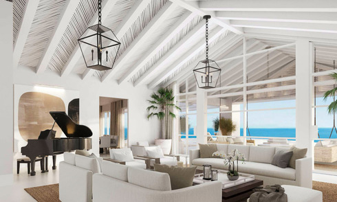 Statige, Mediterrane luxevilla te koop in Ibiza-stijl, gelegen in een hoogstaande villawijk in het hartje van Nueva Andalucia, Marbella 44625