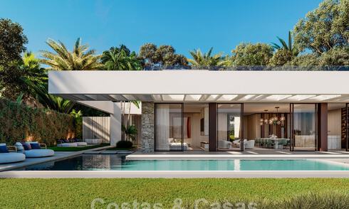 Nieuwe, ultramoderne luxevilla te koop met een architectonisch design, eerstelijns golf Los Naranjos te Nueva Andalucia, Marbella 46030