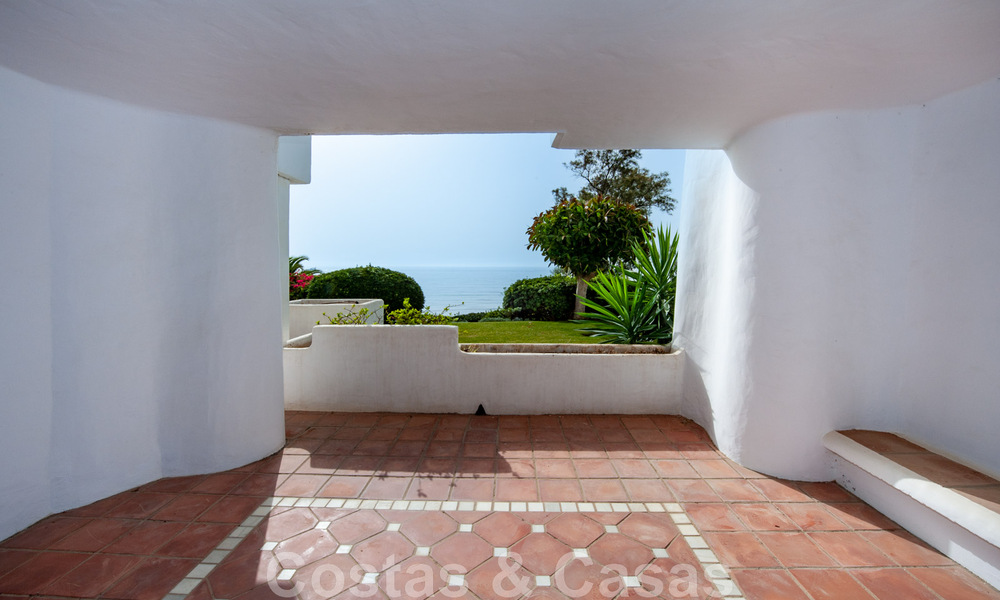 Eerstelijns strand appartementen te koop in Puente Romano, met zeezicht, aan de Golden Mile in Marbella 45673