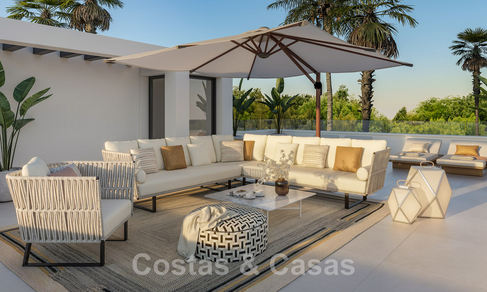 Elegante, moderne, nieuwbouwvilla´s te koop met panoramisch uitzicht vlak bij de golfbaan in Mijas’ golfvallei aan de Costa del Sol 45702