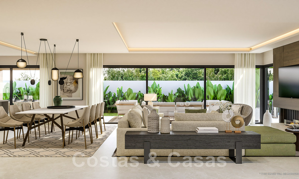 Elegante, moderne, nieuwbouwvilla´s te koop met panoramisch uitzicht vlak bij de golfbaan in Mijas’ golfvallei aan de Costa del Sol 49055