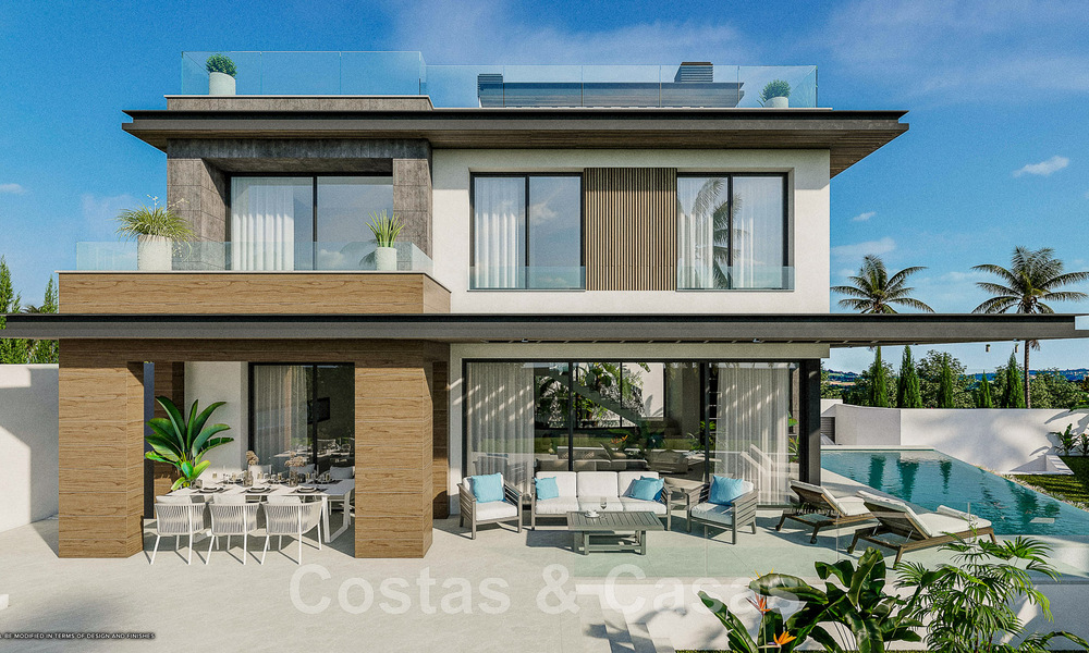 Elegante, moderne, nieuwbouwvilla´s te koop met panoramisch uitzicht vlak bij de golfbaan in Mijas’ golfvallei aan de Costa del Sol 49061