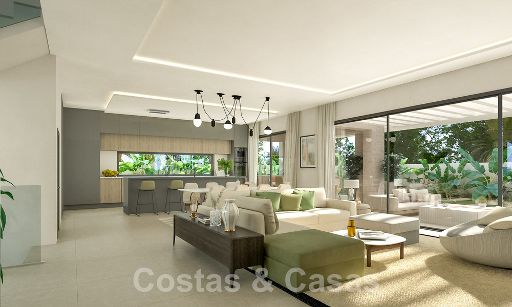 Elegante, moderne, nieuwbouwvilla´s te koop met panoramisch uitzicht vlak bij de golfbaan in Mijas’ golfvallei aan de Costa del Sol 53437