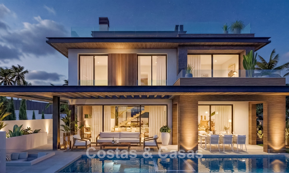 Elegante, moderne, nieuwbouwvilla´s te koop met panoramisch uitzicht vlak bij de golfbaan in Mijas’ golfvallei aan de Costa del Sol 795609