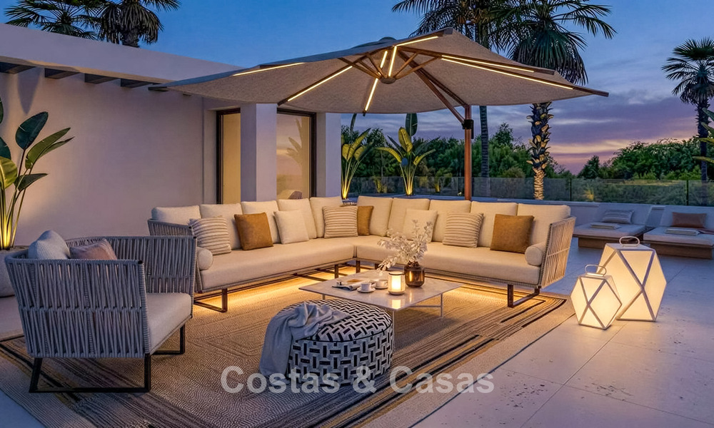 Elegante, moderne, nieuwbouwvilla´s te koop met panoramisch uitzicht vlak bij de golfbaan in Mijas’ golfvallei aan de Costa del Sol 795610