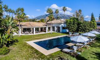 Traditionele, Spaanse luxevilla te koop, op tweede lijn golf in een prestigieuze woonwijk in Nueva Andalucia, Marbella 775953 