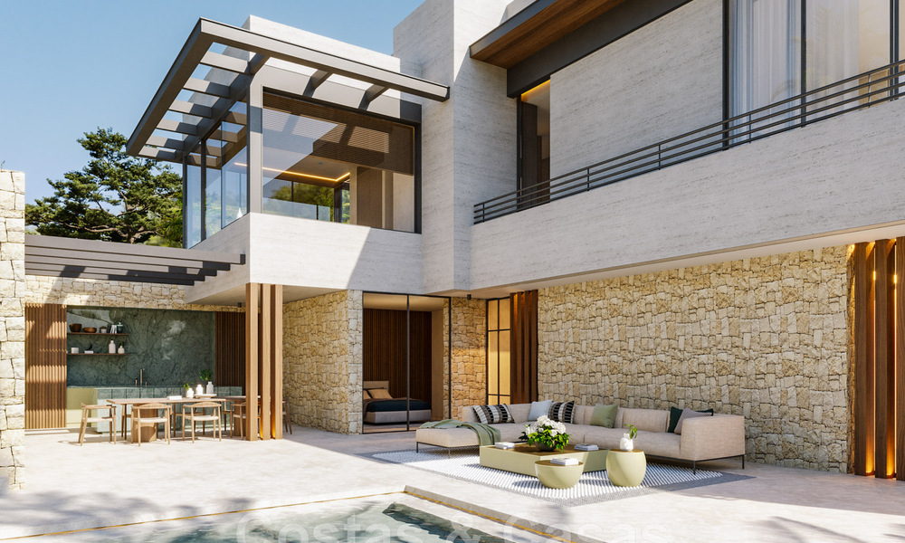 Nieuwe designvilla te koop met moderne architectuur en prachtig uitzicht op zee op de begeerde Golden Mile van Marbella 47109