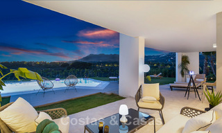Ruime luxevilla te koop, ontworpen in moderne bouwstijl, met golf- en zeezicht in een gated golfresort net ten oosten Marbella centrum 47336 