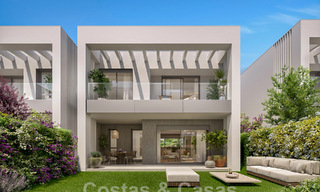 LAATSTE WONING! Nieuwe, designer rijhuizen te koop, op een steenworp van het strand in Elviria ten oosten van Marbella’s centrum 47340 