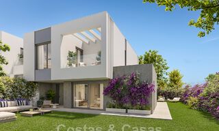 LAATSTE WONING! Nieuwe, designer rijhuizen te koop, op een steenworp van het strand in Elviria ten oosten van Marbella’s centrum 47342 