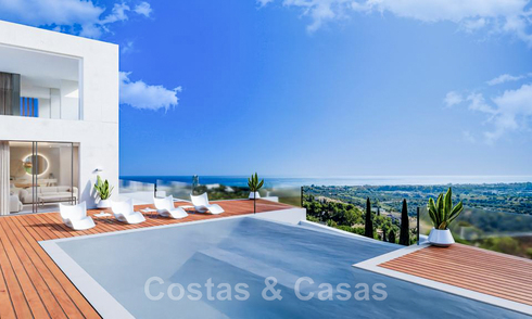 Moderne nieuwbouwvilla met infinity pool en panoramisch zeezicht te koop ten oosten van Marbella centrum 47840