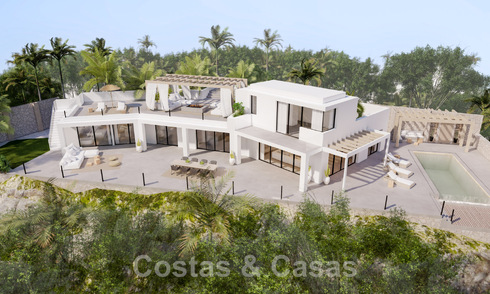 Hedendaagse, moderne villa te koop, gesitueerd in de heuvels van Elviria, ten oosten van Marbella centrum 48045