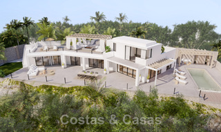 Hedendaagse, moderne villa te koop, gesitueerd in de heuvels van Elviria, ten oosten van Marbella centrum 48045 