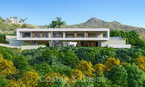 Adembenemende luxevilla van wereldklasse te koop met panoramisch zeezicht in de heuvels van Benahavis - Marbella 48504