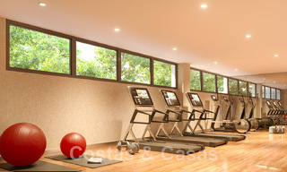 Schitterende show woning te koop in een nieuwbouwproject, bestaande uit halfvrijstaande villa’s met zeezicht in een luxueus resort Mijas, Costa del Sol 48602 