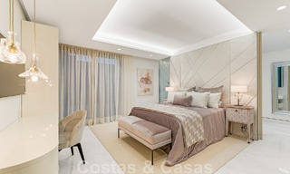 Instapklaar, modern, ultra-luxueus penthouse te koop, eerstelijnstrand, met open zeezicht, tussen Marbella en Estepona 48225 