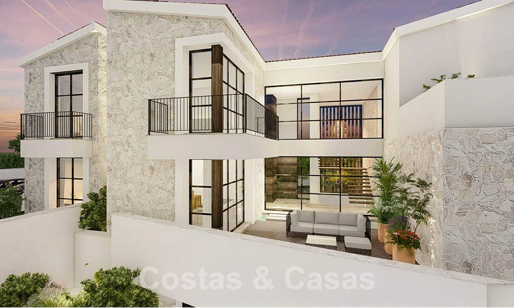 Exclusieve luxevilla te koop met riante buitenzones en een schitterend zicht op de Middellandse Zee in de heuvels van Benahavis - Marbella 49328