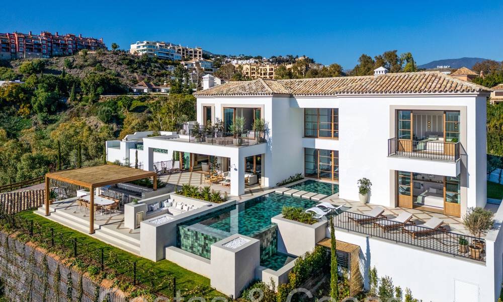 Royale luxevilla te koop met prachtig uitzicht op zee in een vooraanstaand gated community in La Quinta in Benahavis - Marbella 63875