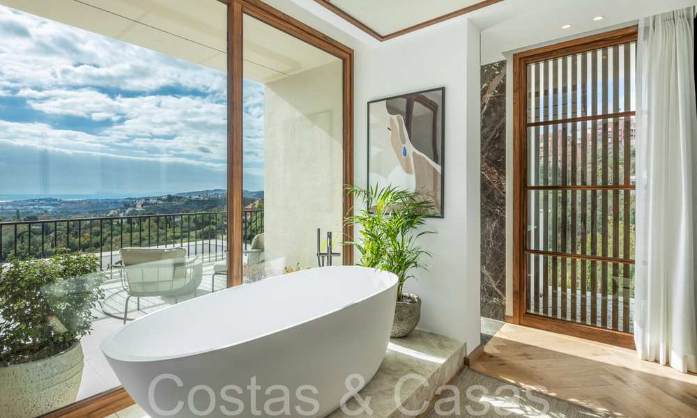 Royale luxevilla te koop met prachtig uitzicht op zee in een vooraanstaand gated community in La Quinta in Benahavis - Marbella 63879
