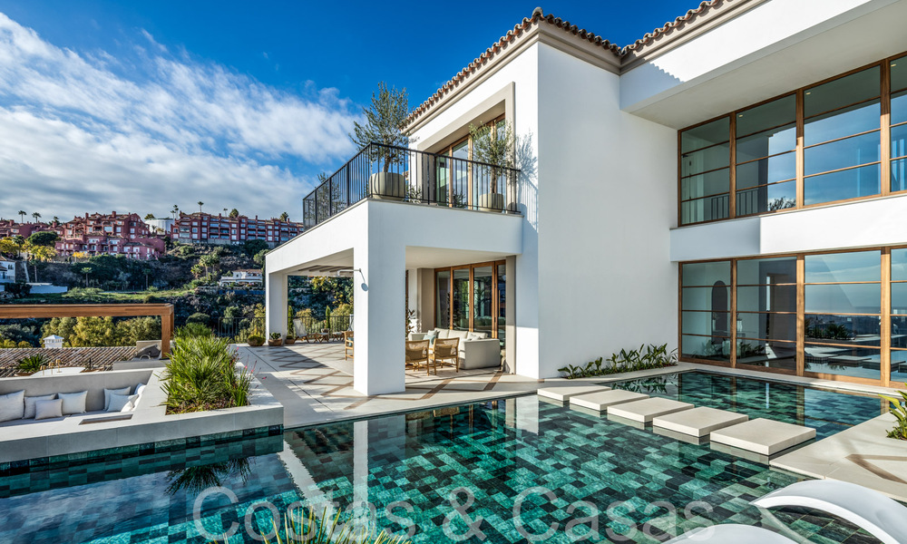 Royale luxevilla te koop met prachtig uitzicht op zee in een vooraanstaand gated community in La Quinta in Benahavis - Marbella 63890