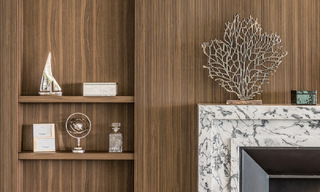 Eerstelijns golf luxevilla in een elegante moderne stijl met prachtig golf- en zeezicht te koop in Los Flamingos Golfresort in Marbella - Benahavis 48968 