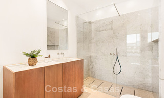 Eerstelijns golf luxevilla in een elegante moderne stijl met prachtig golf- en zeezicht te koop in Los Flamingos Golfresort in Marbella - Benahavis 48995 