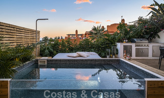2 exclusieve appartementen te koop met een ruim terras, privézwembad en uitzicht op de La concha berg te Nueva Andalucia, Marbella 50124 