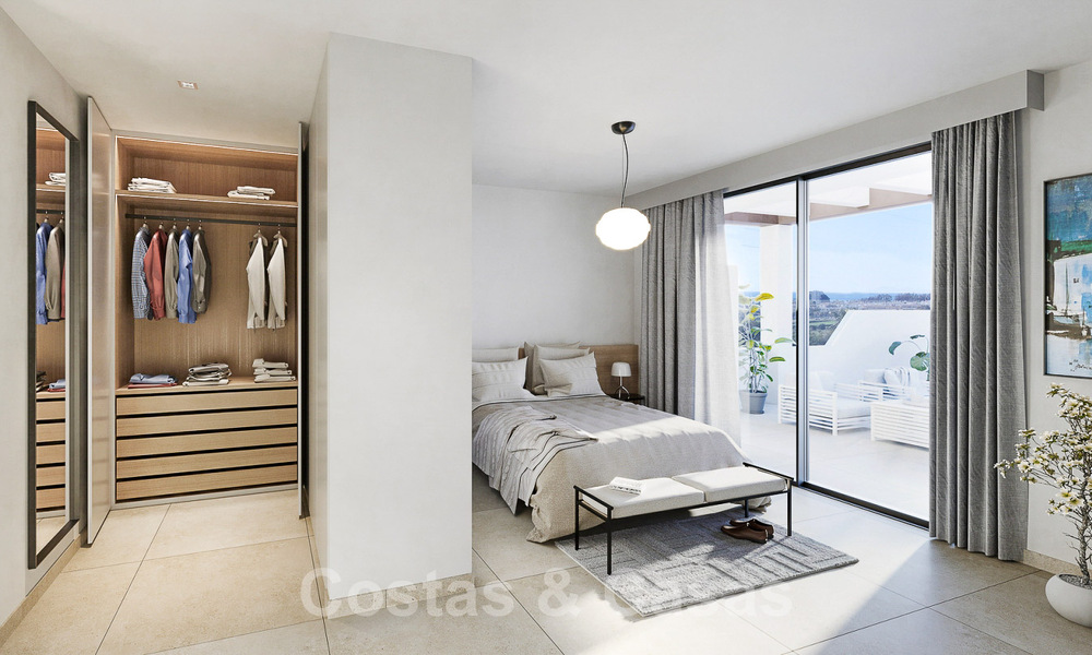 Nieuwe, luxueuze appartementen in eigentijdse stijl te koop met een ruim terras en panoramisch uitzicht op de New Golden Mile tussen Marbella en Estepona 50046