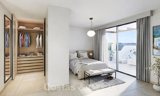 Nieuwe, luxueuze appartementen in eigentijdse stijl te koop met een ruim terras en panoramisch uitzicht op de New Golden Mile tussen Marbella en Estepona 50046 