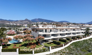 Nieuwe, luxueuze appartementen in eigentijdse stijl te koop met een ruim terras en panoramisch uitzicht op de New Golden Mile tussen Marbella en Estepona 50060 