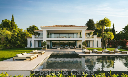 Indrukwekkende designervilla te koop, met open golf- en zeezicht, op loopafstand van de golfbaan van La Quinta Golf in Benahavis - Marbella 52641