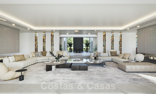 Indrukwekkende designervilla te koop, met open golf- en zeezicht, op loopafstand van de golfbaan van La Quinta Golf in Benahavis - Marbella 52643 